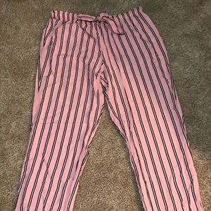 Pink Striped Lightweight Pants